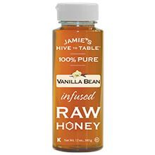 100% PURE Vanilla Bean infused RAW HONEY